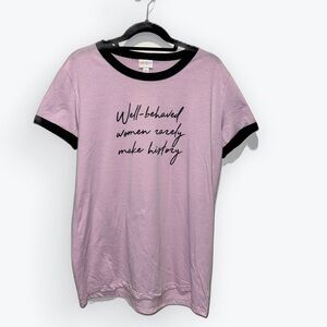 LuLaRoe Pink and Black Short Sleeve Tee